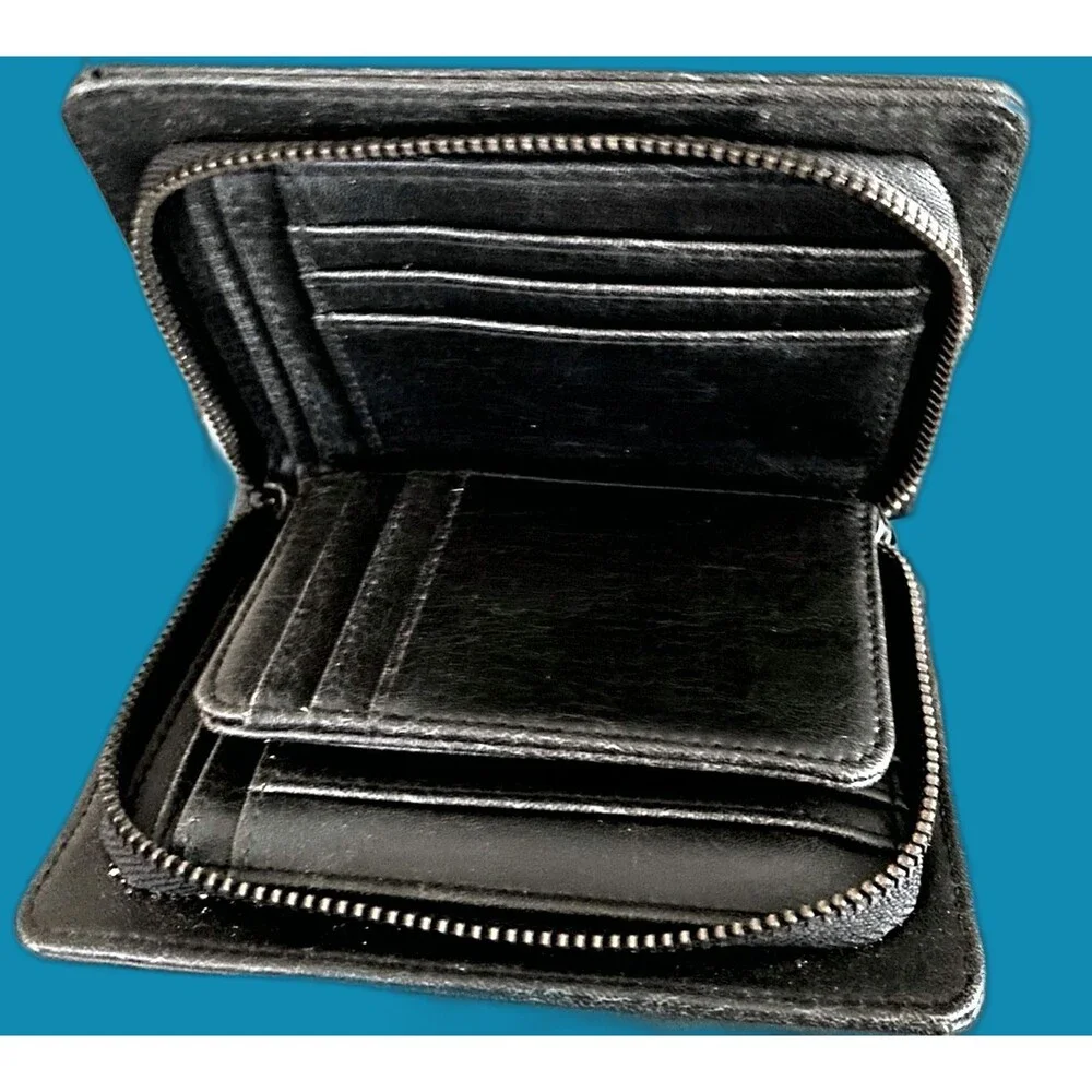 Matt & Nat Black Vegan Leather Wallets Lot Of 2